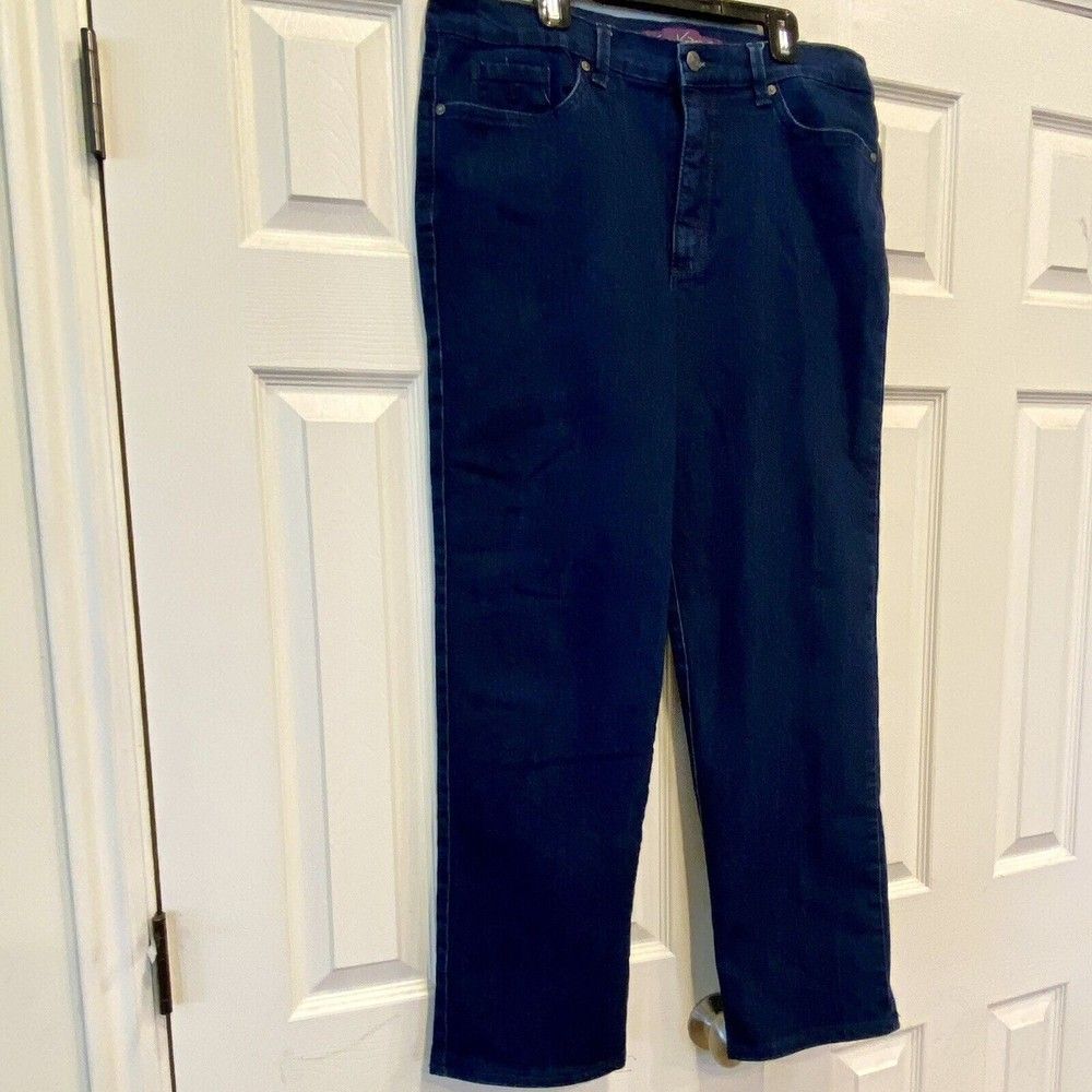 Gloria Vanderbilt Amanda Womens Denim Jeans Stretch Pockets Blue 14